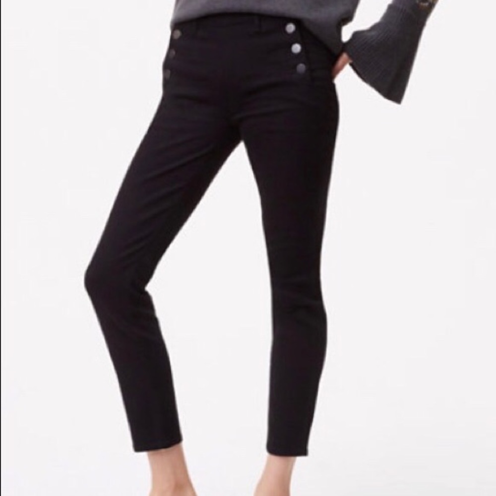 Petite Black Sailor Skinny Jeans